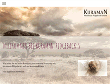 Tablet Screenshot of kuraman-ridgebacks.de